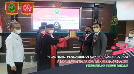 Pelantikan dan Penyumpahan Advokat PERADIN di Pengadilan Tinggi Medan